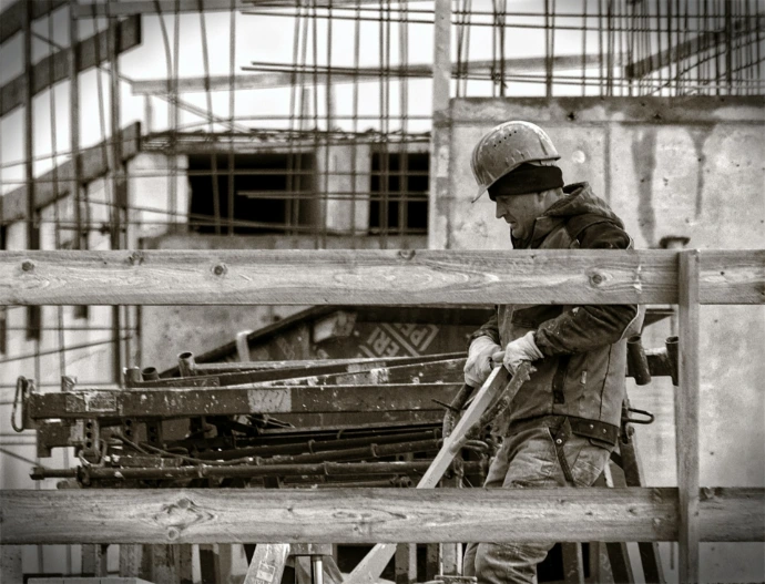 A man working on a construction site